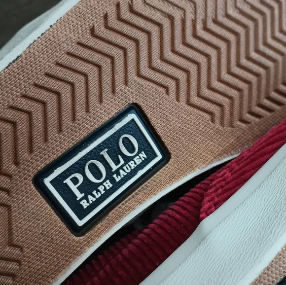 Polo Ralph Lauren Keaton pony red corduroy shoes - Picture 4 of 6
